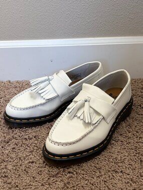Dr. Martens Adrian Loafers - White - Size 7 (Women's 8.5)
